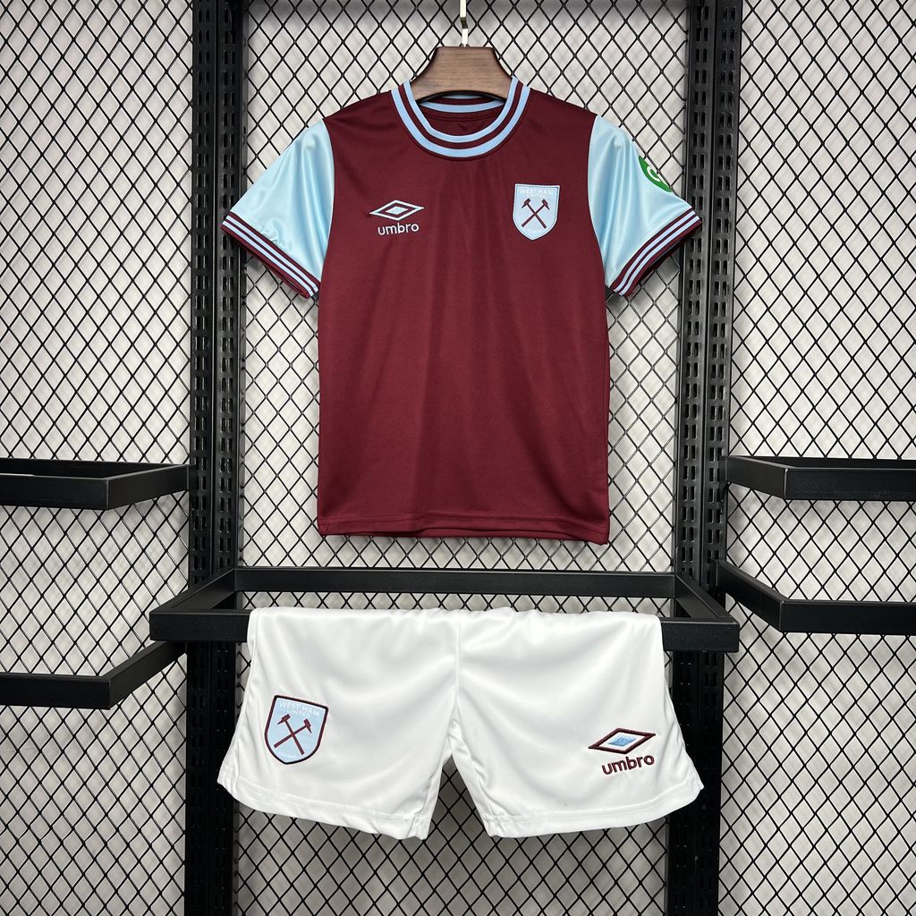 West Ham United 24-25 Home Stadium Kids Kit