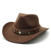 Stylish Western Cowboy Hat With Embellished Band - Perfect For Festivals And Casual Wear by Inlyline