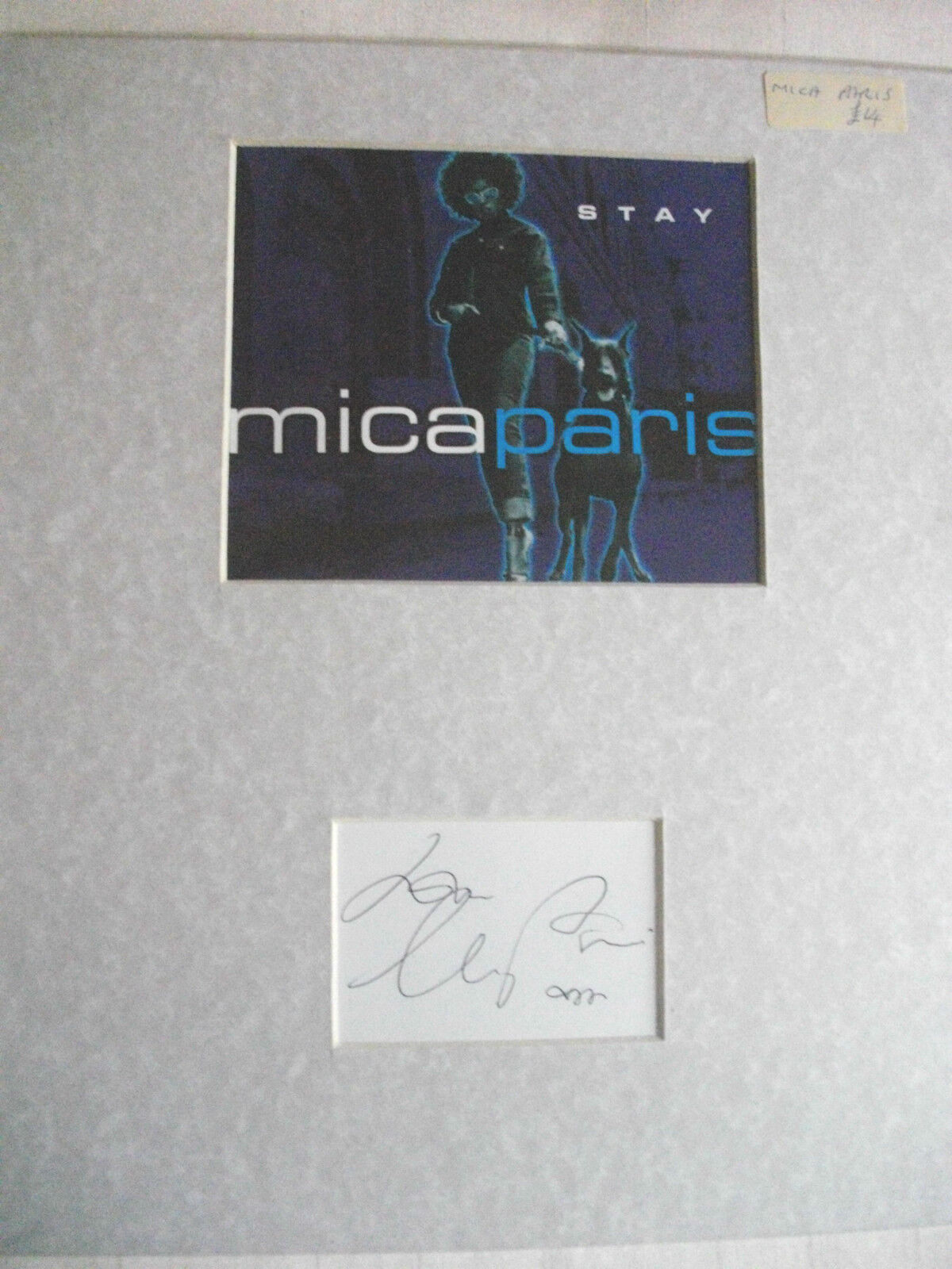 MICA PARIS AUTOGRAPH MOUNT POP ROCK SOUL