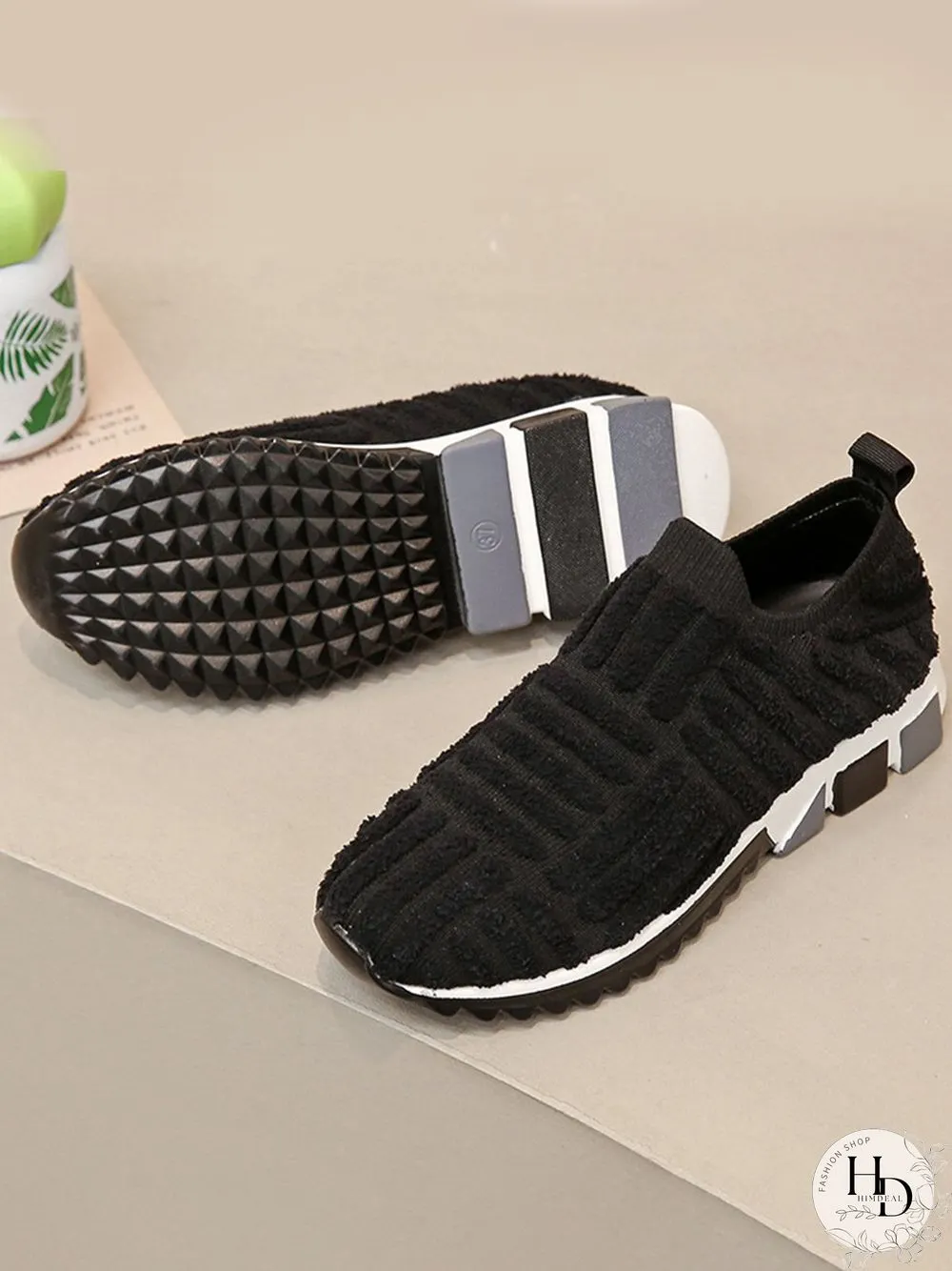 Mesh Breathable Casual Shoes Lace Up Towel Sneakers