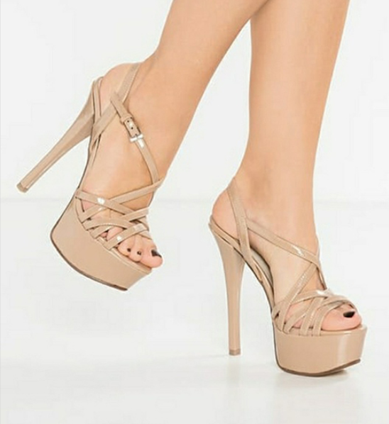 Patent Nude Platform Sandals - Elevate Your Style Vdcoo