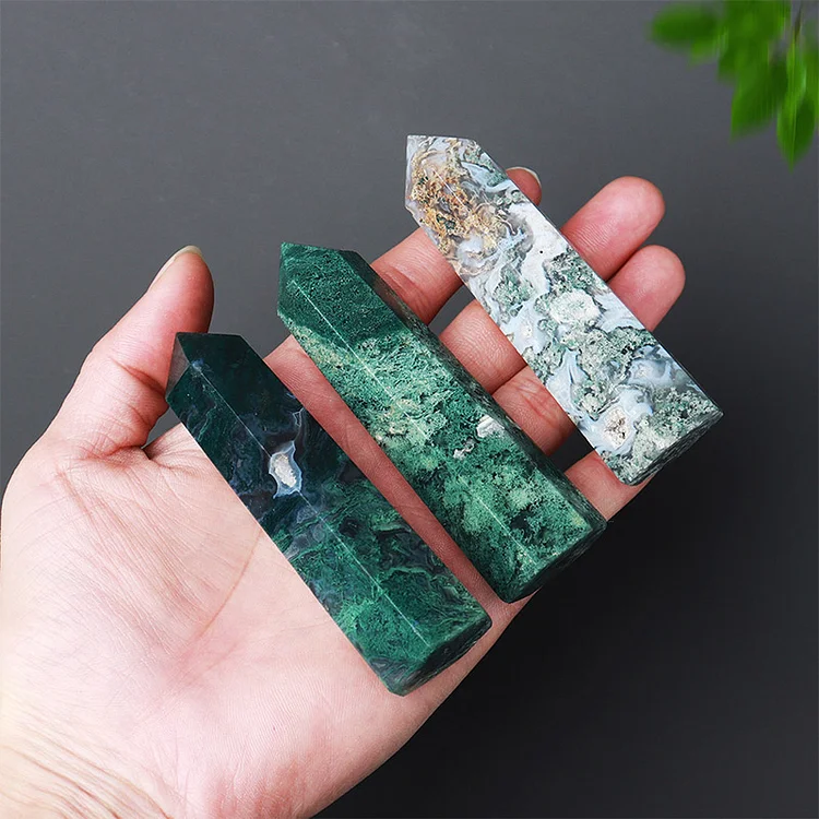 Olivenorma Malachite Natural Crystal Wands Tower