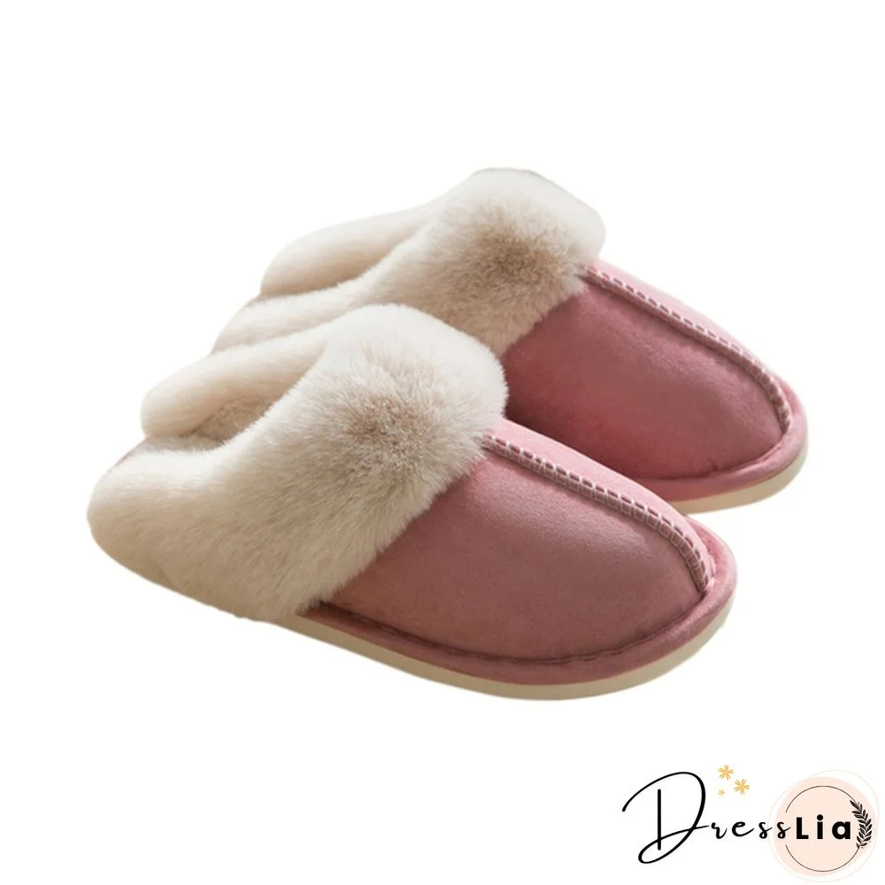 Fashion Women Winter Slippers Indoor Bedroom Lovers Couples Shoes Fashion Warm Shoes Flat Flat Antiskid Slipper