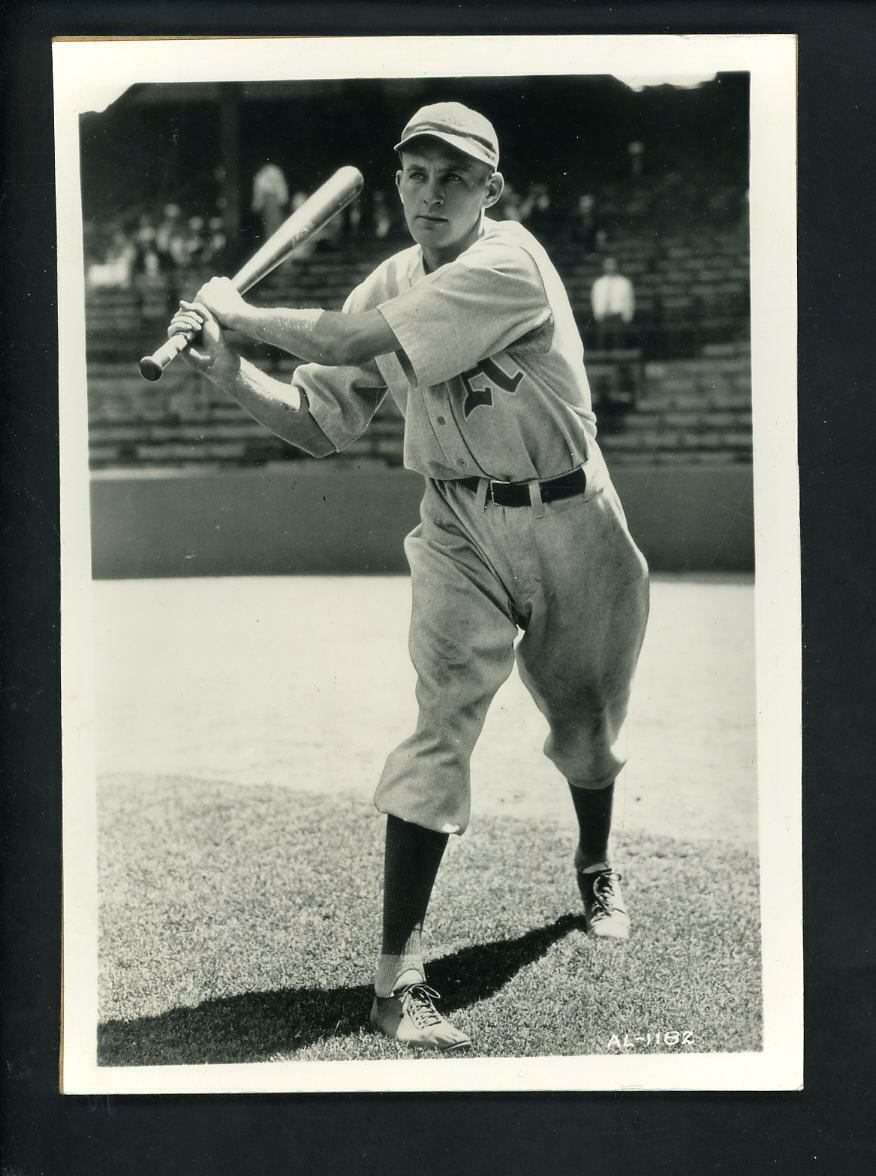 Lou Finney circa 1930's Press Original Photo Poster painting Philadelphia A's Athletics