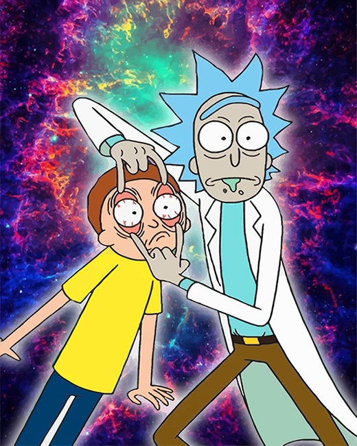 

Crazy Rick and Morty – Paint By Numbers - 40*50CM, 501 Original