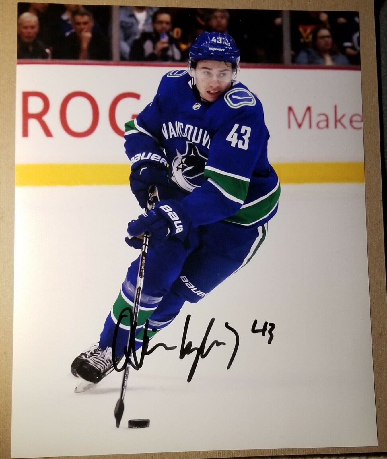 Quinn Hughes Signed 11x14 Photo Poster painting Vancouver Canucks Autographed COA