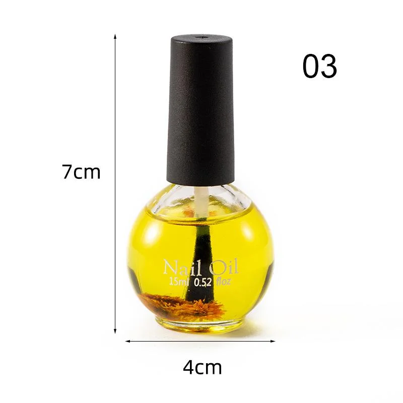 15ml Nail Nourishment Oil Dried Flowers Softener Nutritional Cuticle Oil Treatment Nutritious Gel Polish Nail Care Nail Art Tool-Nail Inspo