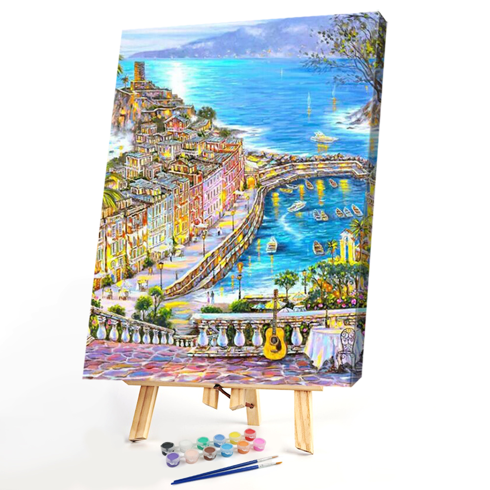 

40*50CM Paint By Numbers-Pleasant Sea View, 501 Original