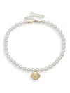 Simple Single-Layer Geometric Round Bead Scallop Necklace