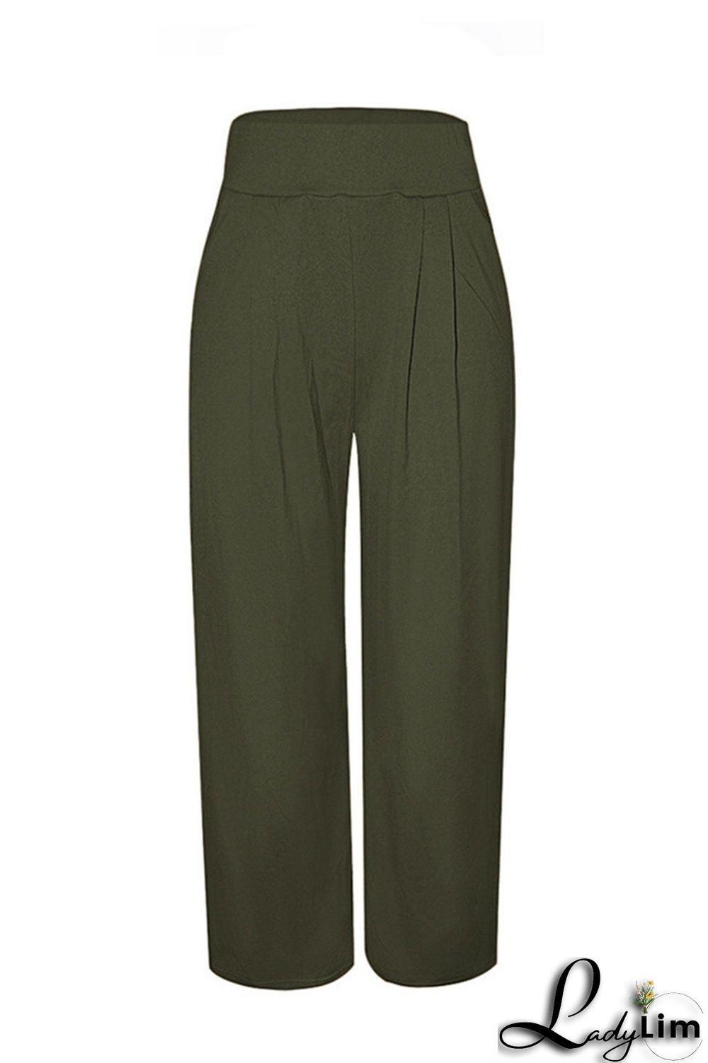Coffee Fashion Casual Solid Patchwork Regular High Waist Conventional Solid Color Bottoms