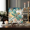 Framed Dragonflies And Flowers - Special Shaped Pearl & Gem Diamond Painting 25*25CM