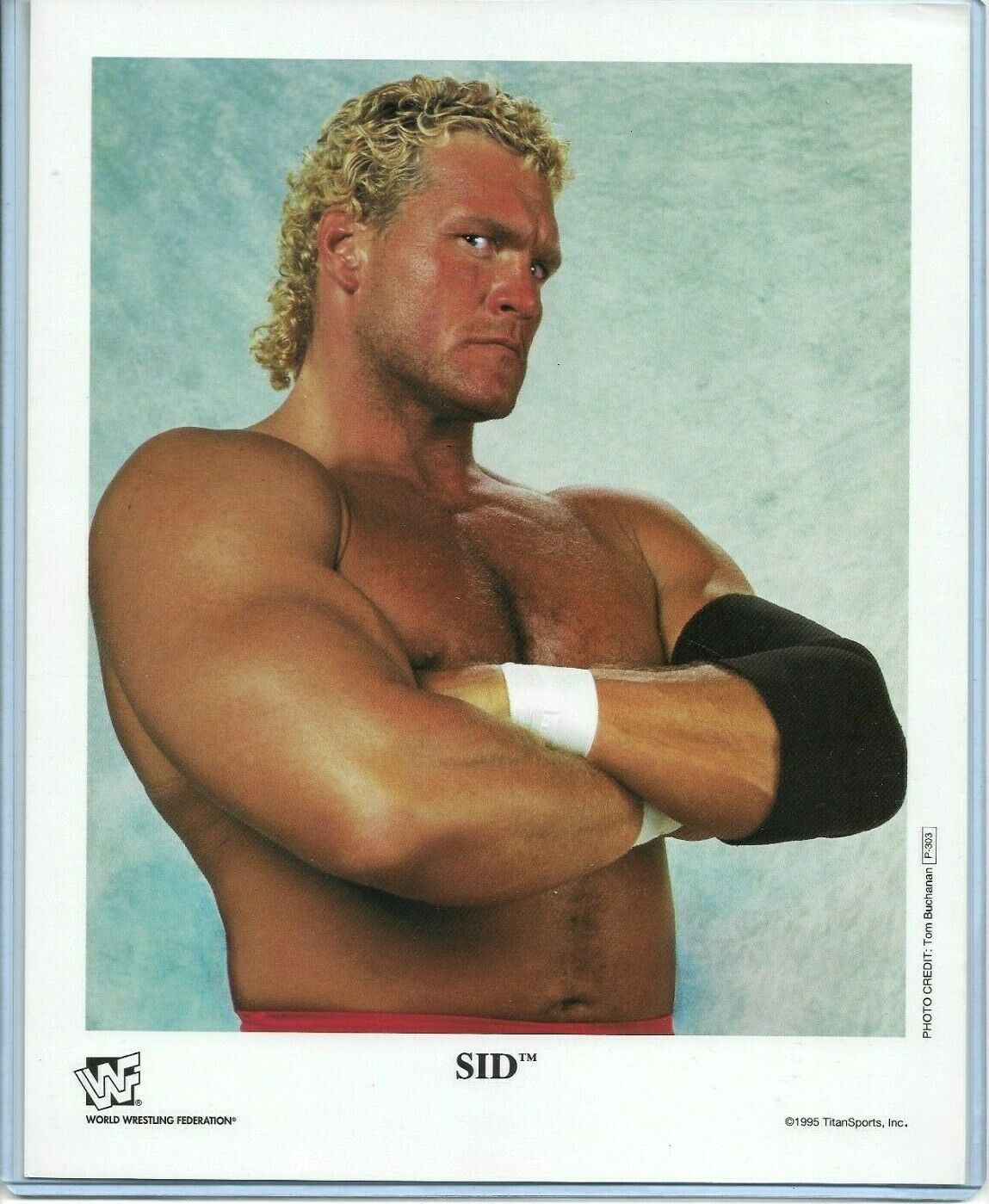 WWE SYCHO SID P-303 OFFICIAL LICENSED AUTHENTIC ORIGINAL 8X10 PROMO Photo Poster painting RARE