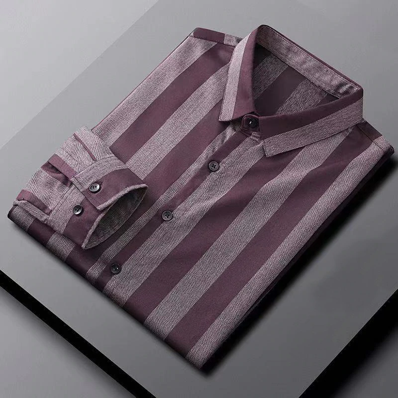 Men's Business Casual Handsome Striped Shirt