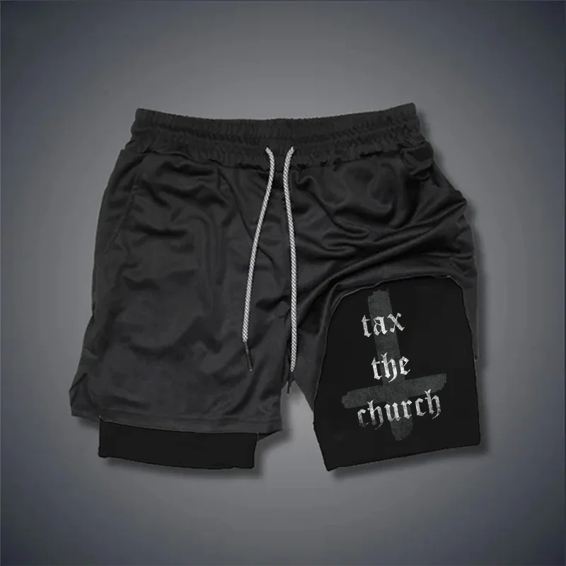 Tax The Church Print Men's Shorts -  