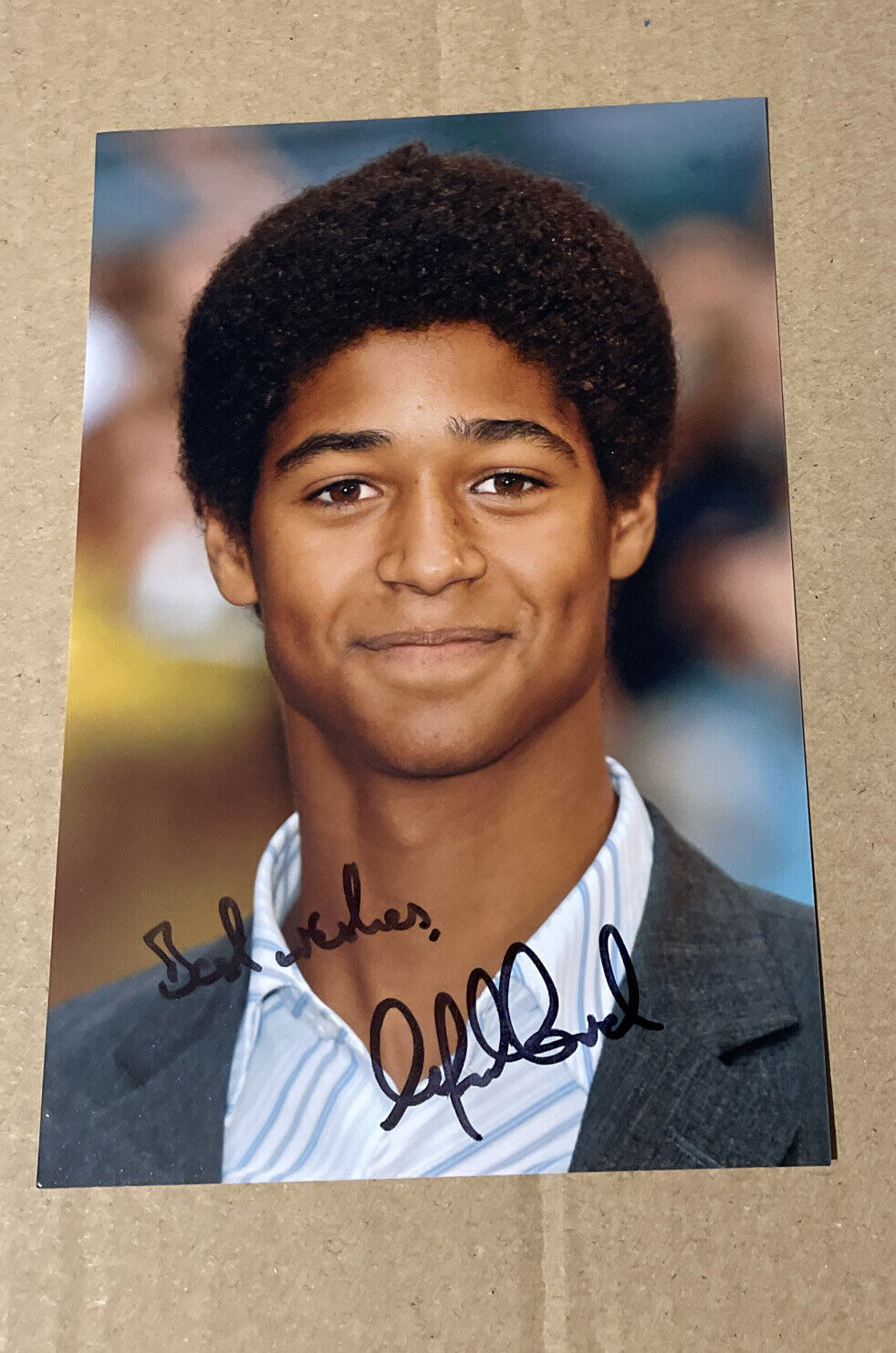 Alfie Enoch Hand SIGNED 6x4 Photo Poster painting Autograph Harry Potter Sherlock Actor