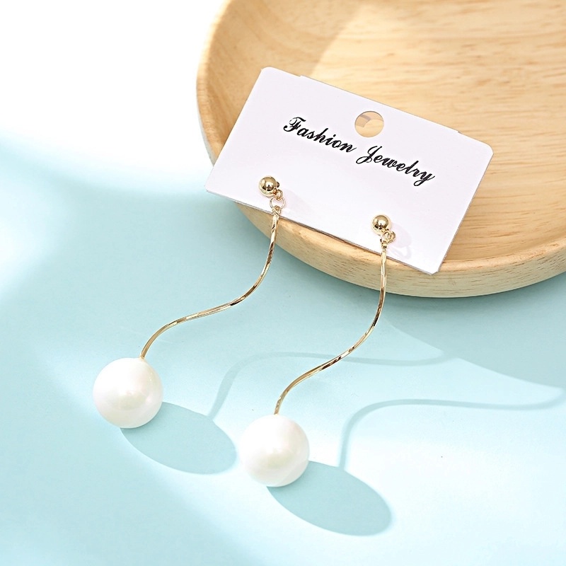 1 Pair Minimalist Classic Style Round Beaded Imitation Pearl Earrings Ear Studs