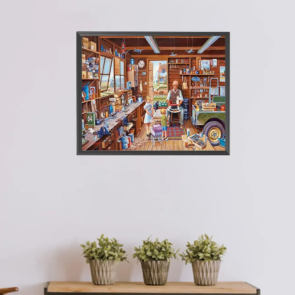 Diamond Painting - Full Square Drill - Cozy Tool Room(Canvas|50*40cm)