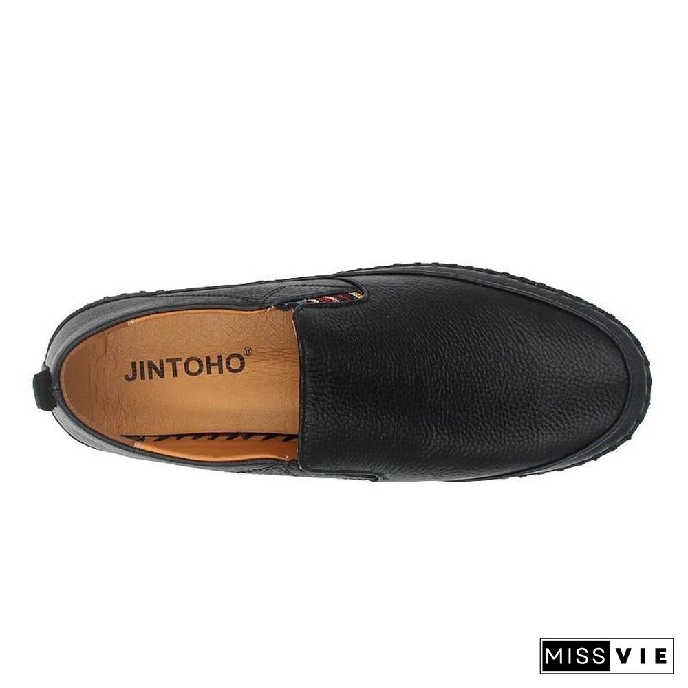 Leather Men Shoes Slip On Shoes Leather Loafers Mens Moccasins Shoes Italian Designer Shoes