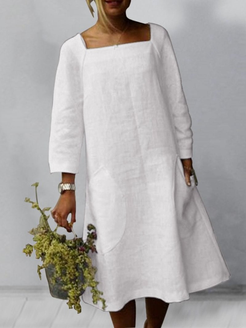 Square Neck Side Pocket Dress