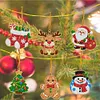 9pcs DIY Double-Sided Rhinestone Acrylic Diamond Painting Christmas Tree Pendant(Christmas Tree)