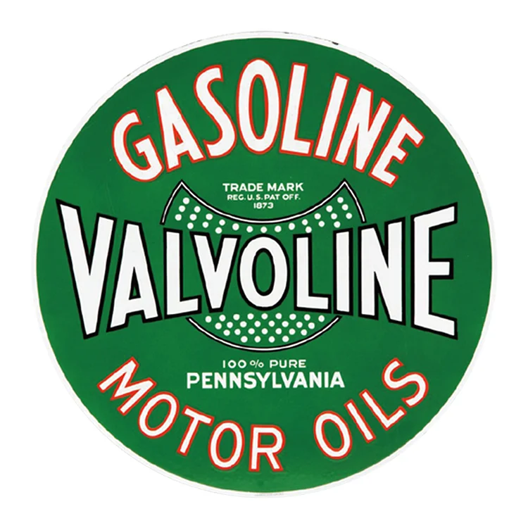 Valvoline Motor Oil - Round Vintage Tin Signs/Wooden Signs - 11.8x11.8in