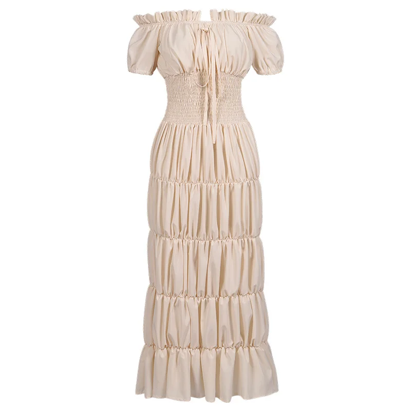 Women Renaissance Medieval Irish Costume Cover up Dress Novameme