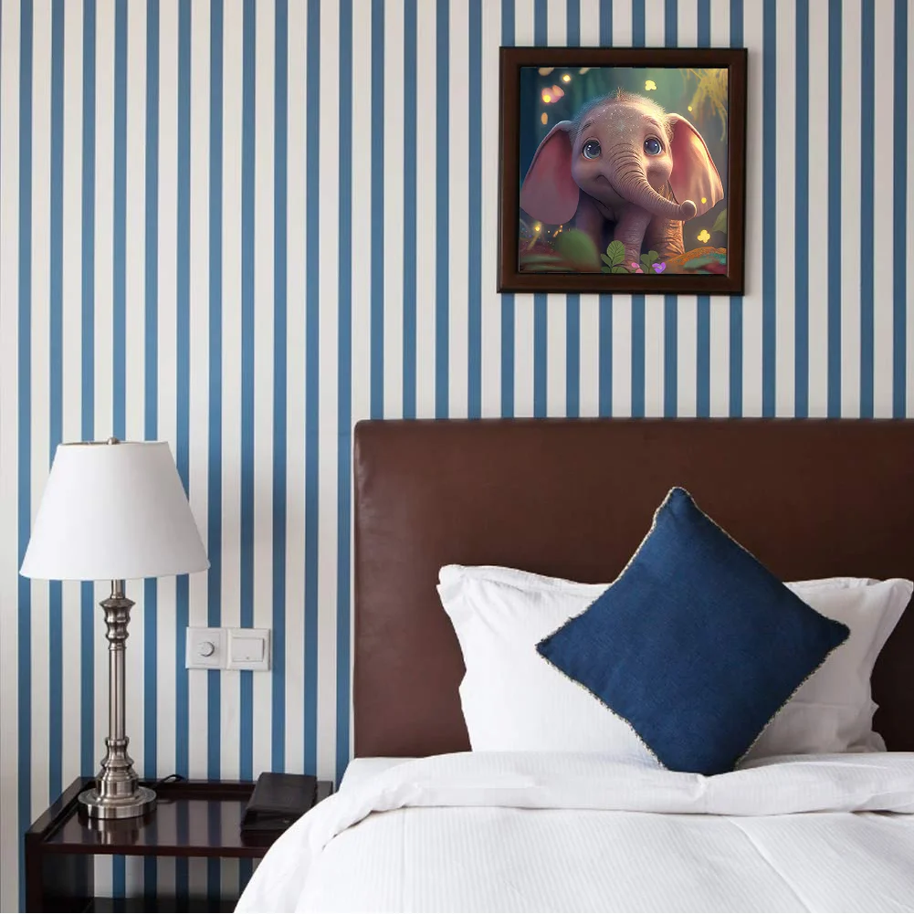 Diamond Painting - Full Round Drill - Elephant(Canvas|30*30cm)