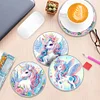 [Upgrade]4Pcs Acrylic Special Shape Horse DIY Waterproof Diamond Painting Coaster