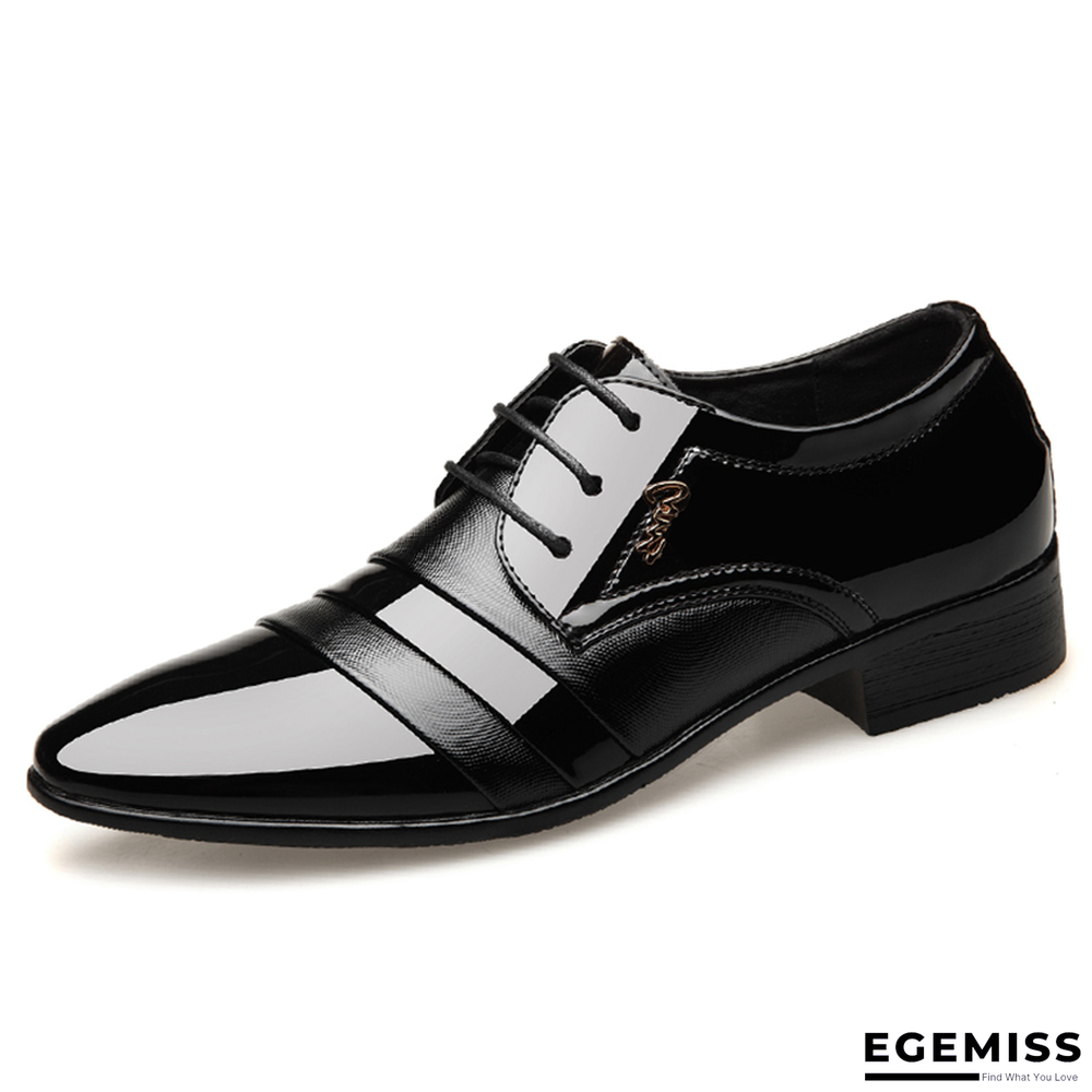 Business Oxfords Shoes Pointed Toe Wedding Shoes Leather British Lace-up Footwear | EGEMISS