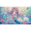 Mermaid Cute Girl-9CT Stamped Cross Stitch 90*50cm/35.43*19.69in(Big Size)