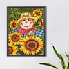 uk.everydayedeals Diamond Painting - Round AB Drills - Scarecrow in Sunflower(45*60cm)