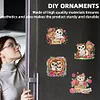 (US Local)6Pcs Acrylic  Owls Diamond Painting Fridge Magnet for Fridge Whiteboard