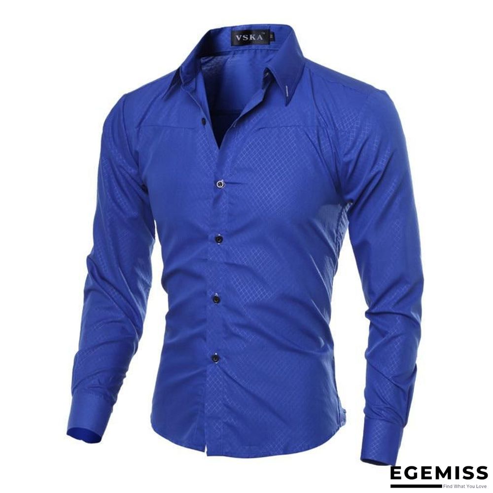 Brand Design Men Fashion Cotton Solid Long Sleeve Shirt | EGEMISS