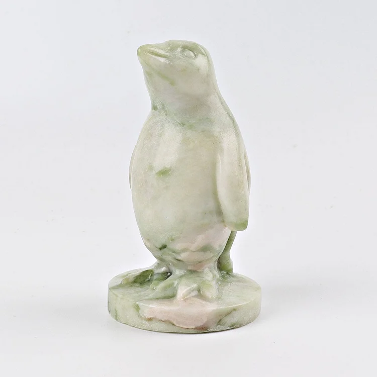 3.6" Jade Penguin Crystal Carvings Animal