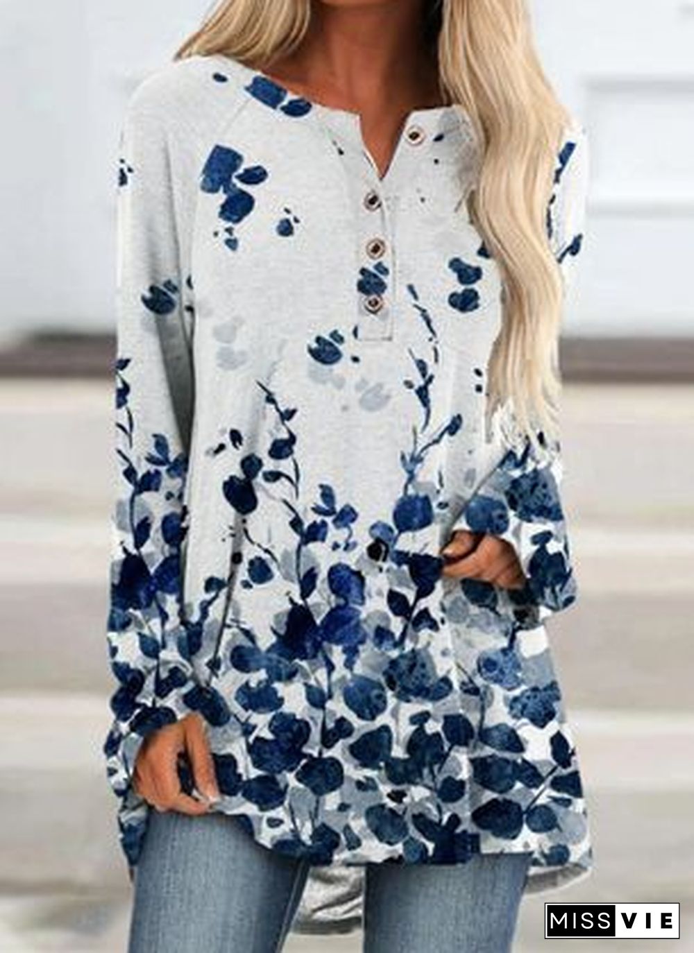 Women Daily Printed Pullover Autumn Top