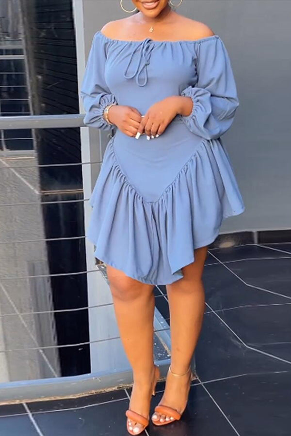 Delia® | Off-the-shoulder mini dress with balloon sleeves main image 1