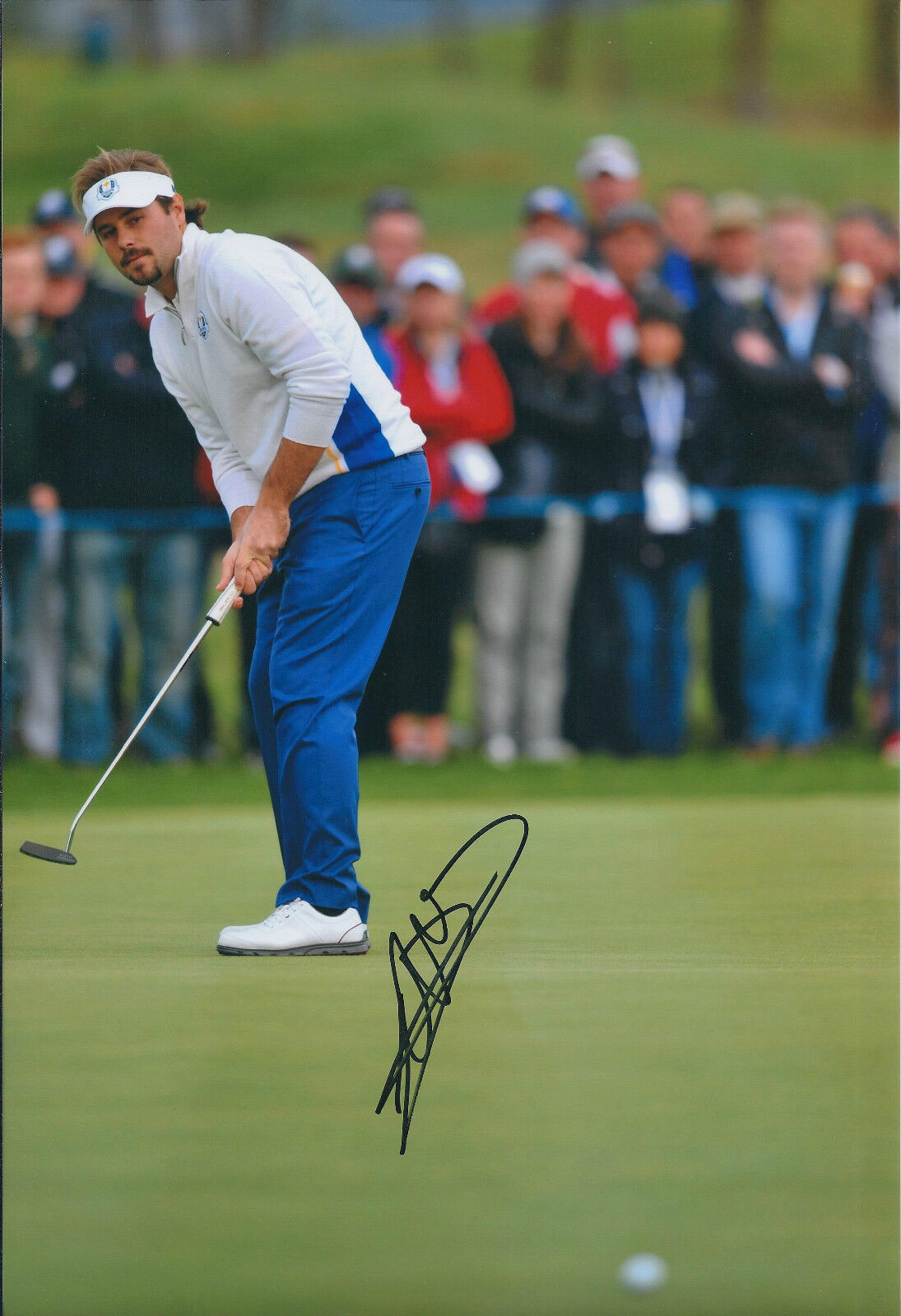 Victor DUBUISSON SIGNED Autograph Photo Poster painting AFTAL COA Ryder Cup Gleneagles Scotland