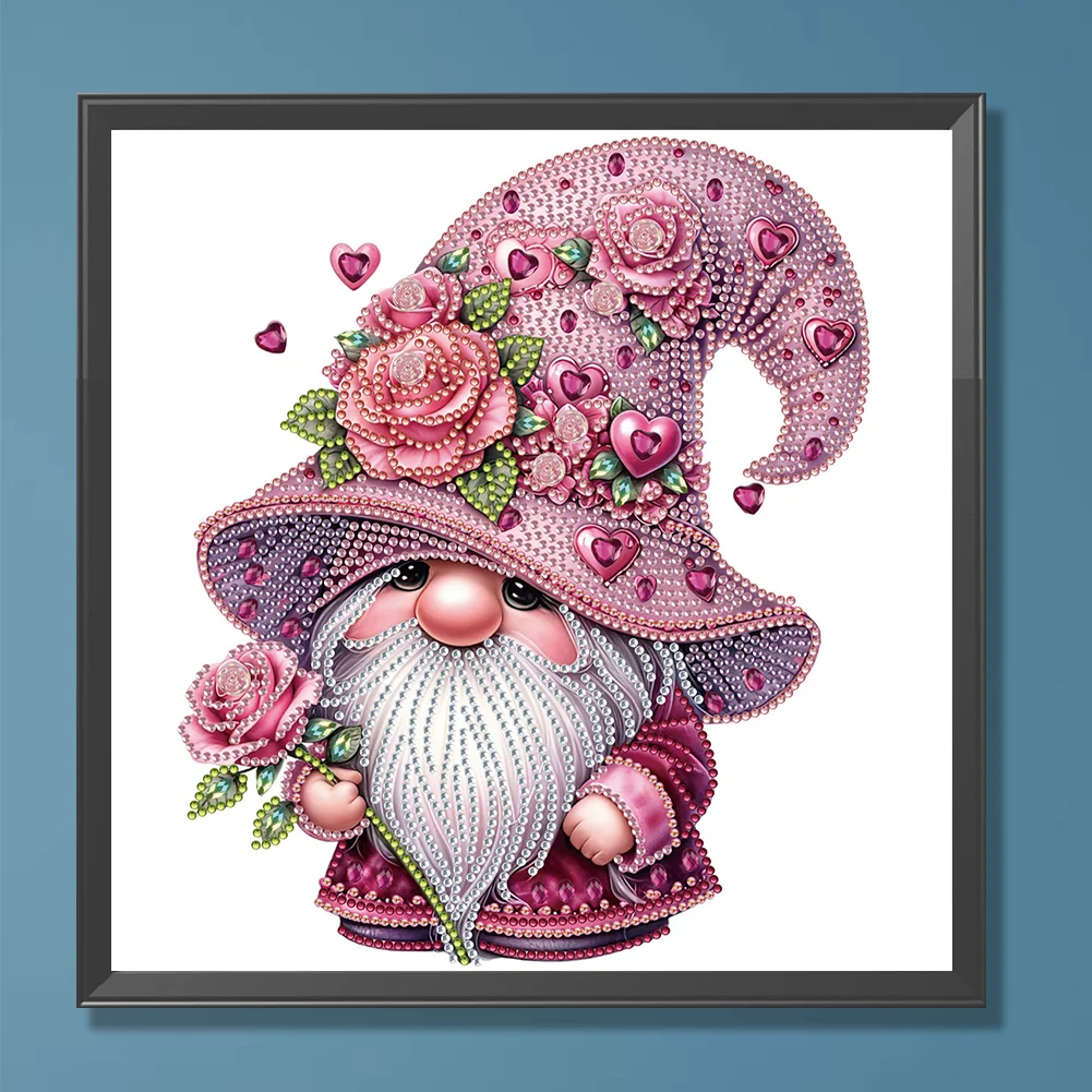 Diamond Painting - Partial Special Shaped Drill - Valentines Day Gnome(Canvas|30*30cm)
