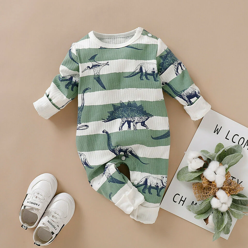 Cute Dinosaur Printed Baby Jumpsuit