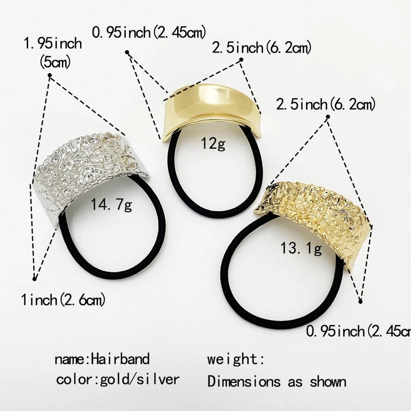 Women’s IG Style Korean Style Irregular Alloy Plating Pleated Hair Tie