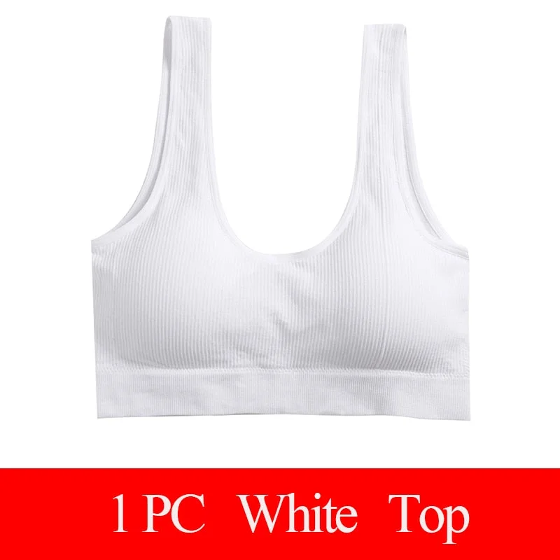 Women Bra Set Female Tube Tops Tank + Panties Vest U-Shaped Back Underwear Seamless Lingerie Female Bralette Backless Crop Tops