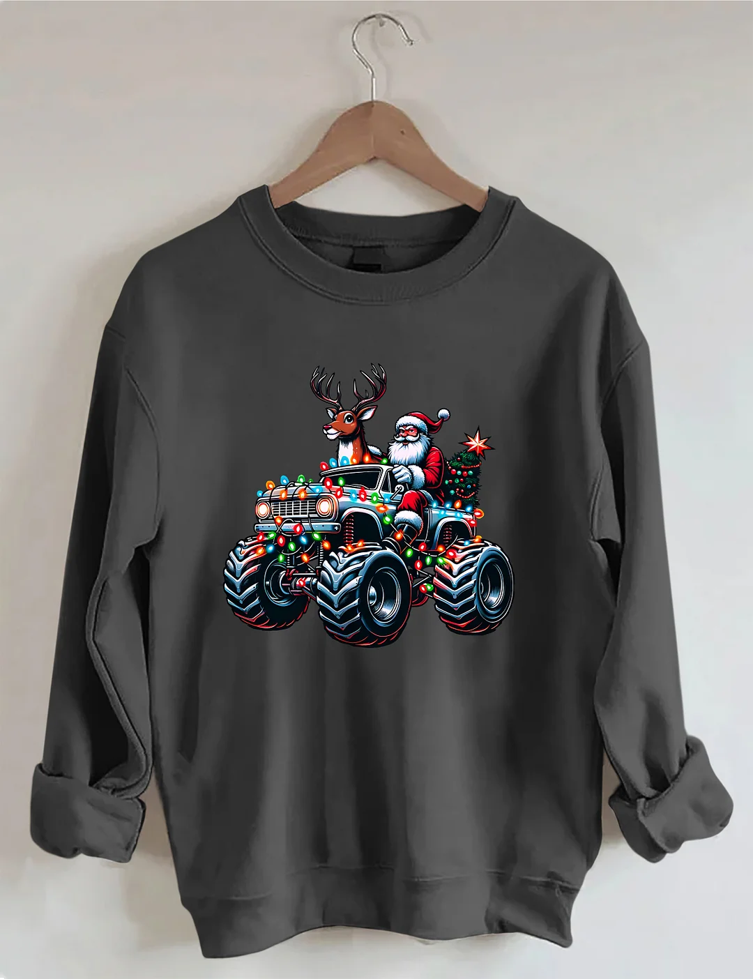 Monster Truck Christmas Sweatshirt