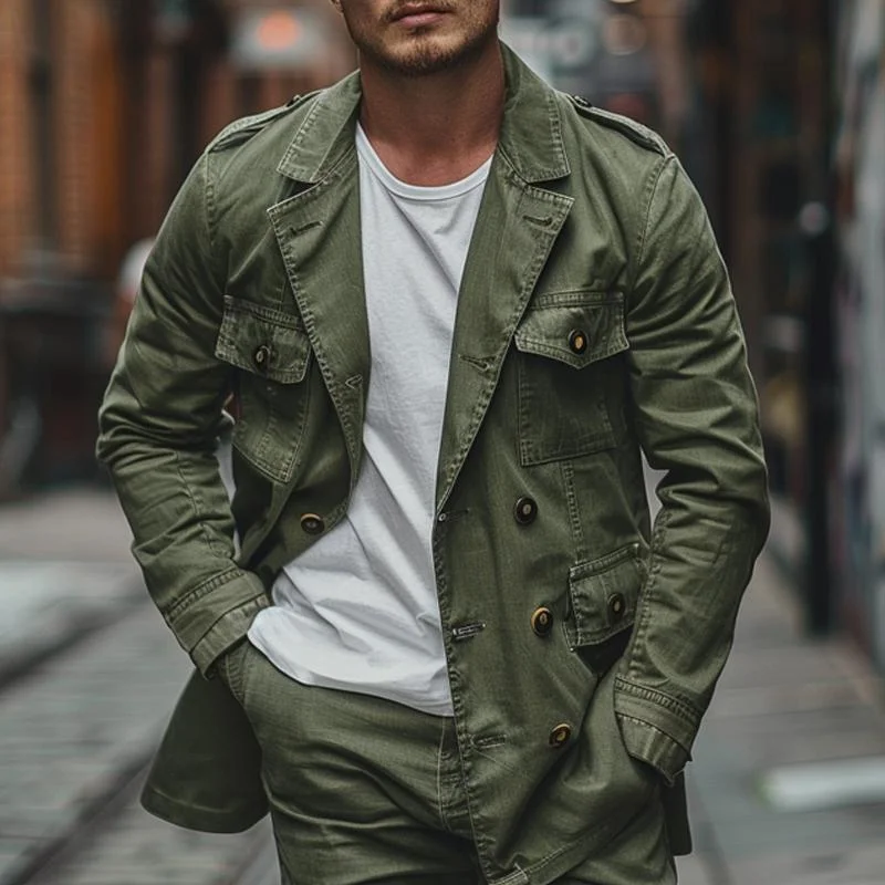 Men's Vintage Double Breasted Blazer
