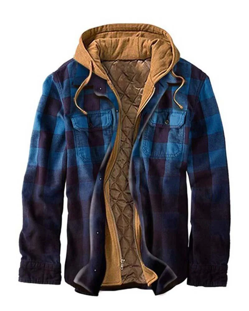 Men's quilted jacket shirts-09