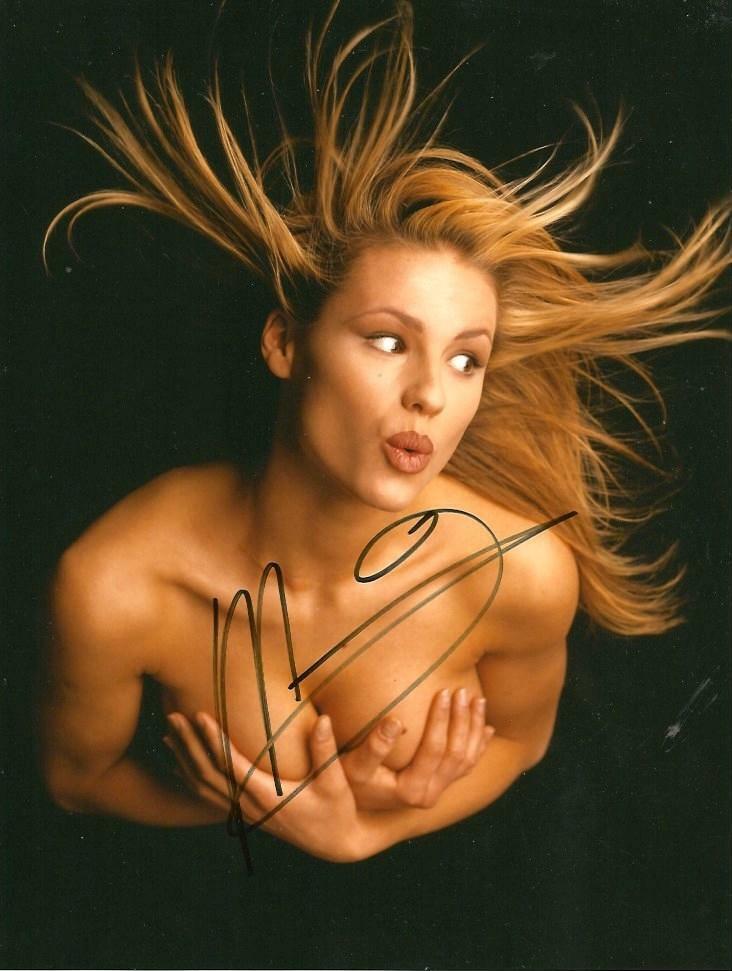 Michelle Hunziker SEXY MODEL autograph, In-Person signed Photo Poster painting