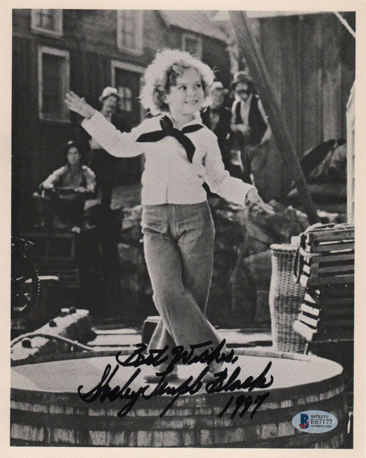 Shirley Temple Black REAL hand SIGNED young Photo Poster painting #2 BAS COA Autographed