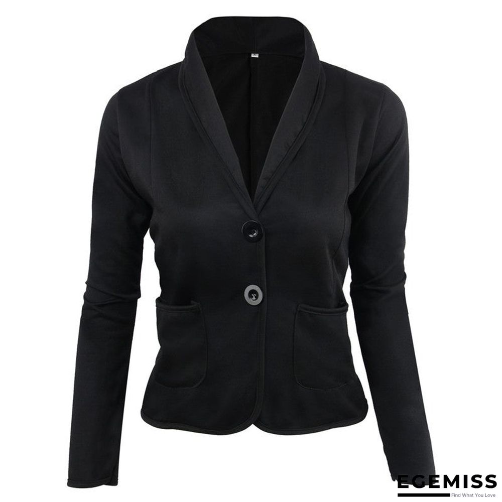 Casual Solid Color Joker Show Thin Suit Temperament Coat Female | EGEMISS