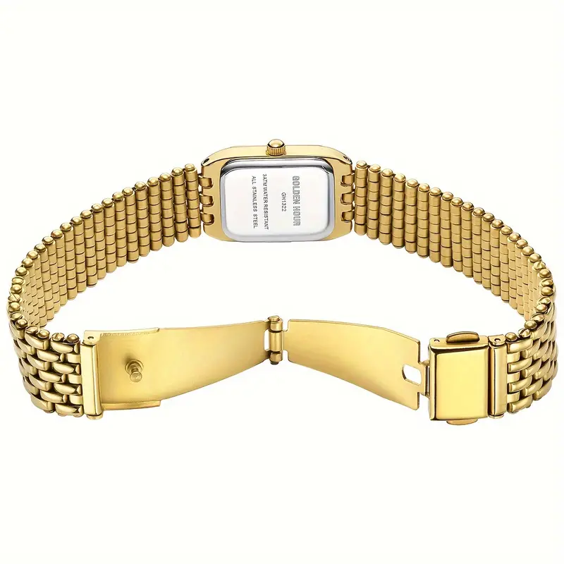 golden hour gold watches for women updated ladies quartz wrist watches stainless steel band womens small gold watch details 6