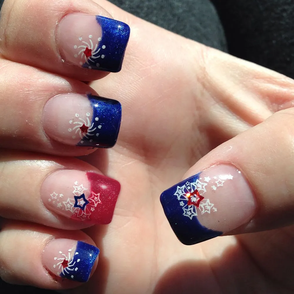 Churchf Churchf Pieces Of Flash Pink Gorgeous Stars Wear Armour Independent Day Short Square Nail Nail Patch Removable Finished Product