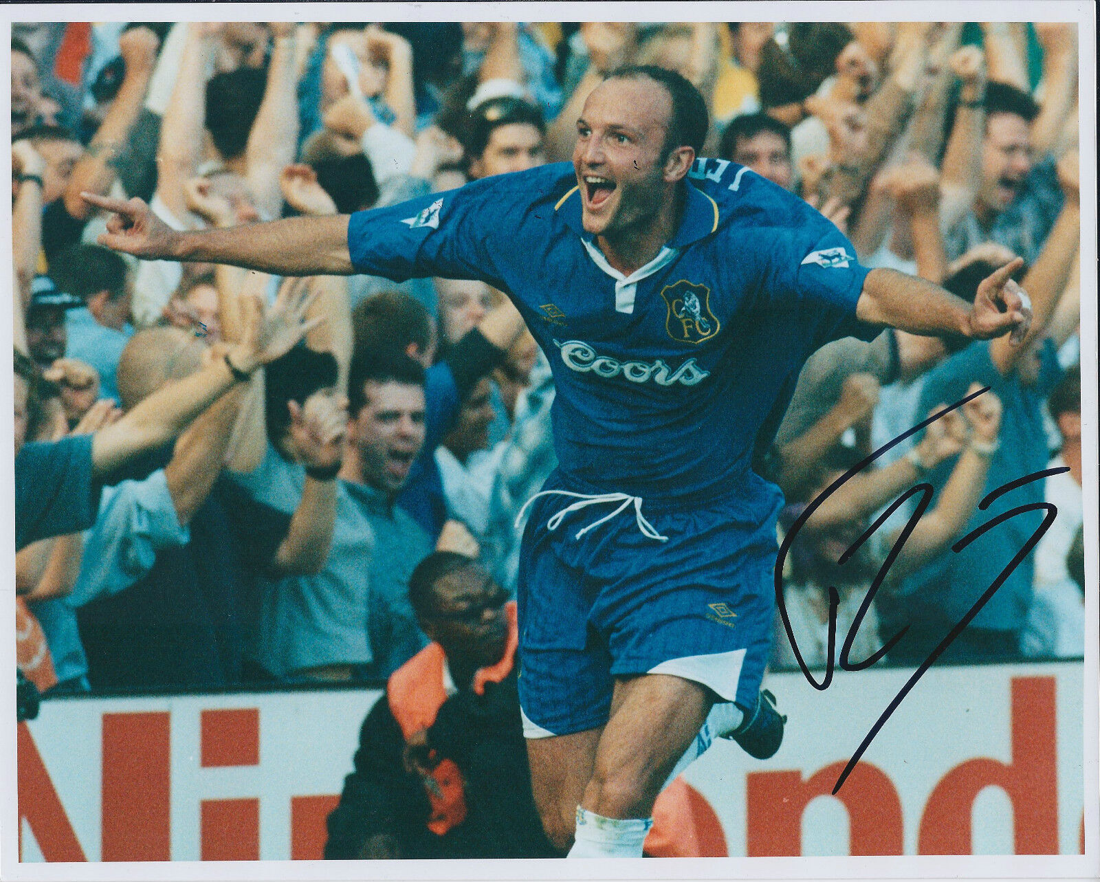 Frank LEBOEUF Autograph Signed Photo Poster painting AFTAL COA Chelsea Legend RARE Genuine